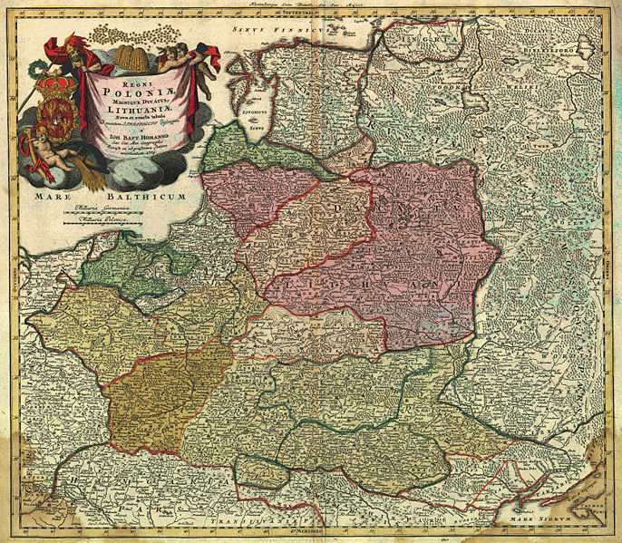 Mapa de Polonia 1739