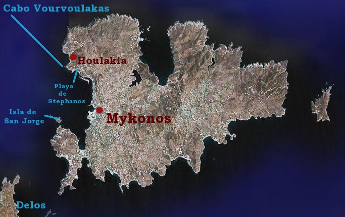 Mapa de Mykonos