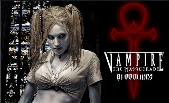 Cartel del videojuego "Vampire: The Masquerade Bloodlines".