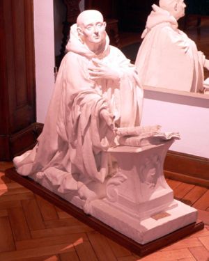 Calmet. Estatua de yeso de Saint-Dié. Ayuntamiento de Münster. Foto de Samuel Wernain (WikiMedia Commons)