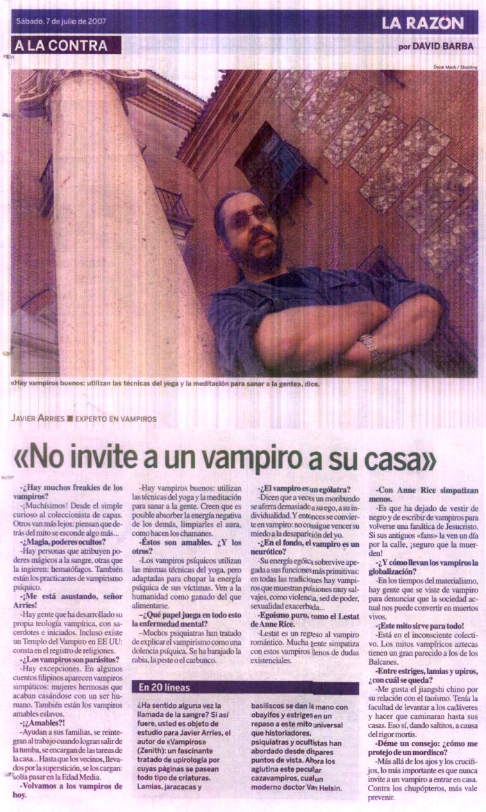 La Razón. 7 de julio de 2007